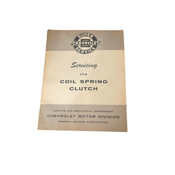 Vintage late 50’s/60’s? Chevrolet super service manual for coil spring clutch - Picture 1 of 8